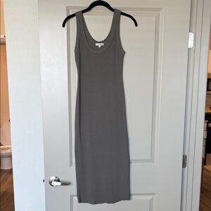 Cotton Citizen Gray Sleeveless Midi Dress